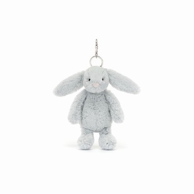 Jellycat Bashful Silver Bunny Bag Charm Australia | 856237QVX